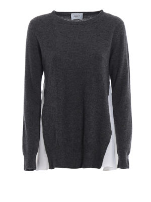 DONDUP: maglia collo rotondo - Maglione in merino e cashmere con volant