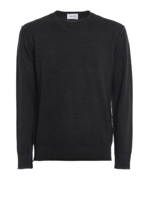 DONDUP: crew necks - Inside out effect wool crew neck