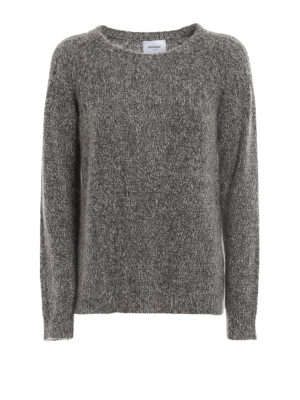 DONDUP: crew necks - Melange wool and mohair sweater