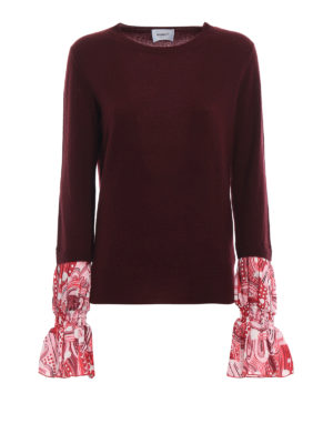 DONDUP: maglia collo rotondo - Pull in misto cashmere con polsi fantasia