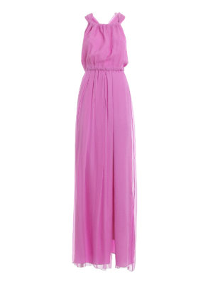 DONDUP: evening dresses - Silk chiffon maxi dress