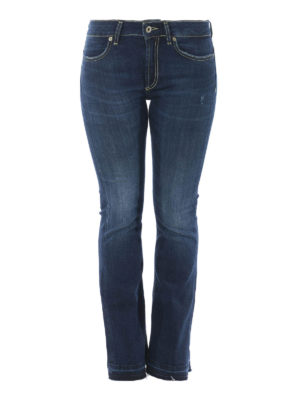 DONDUP: flared jeans - Neon flared jeans