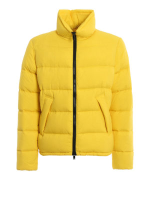 DONDUP: padded jackets - Matte yellow puffer jacket