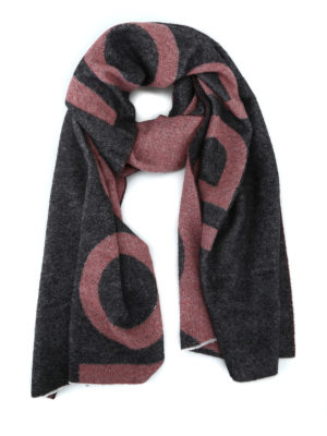 DONDUP: sciarpe e foulard - Maxi sciarpa logo lettering in misto lana