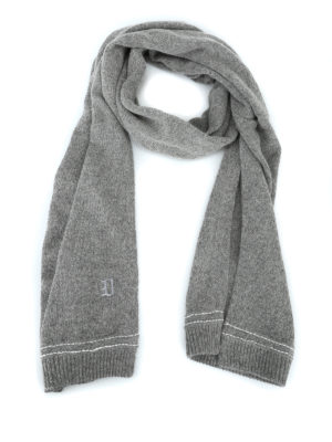 DONDUP: sciarpe e foulard - Calda sciarpa in misto alpaca con ricamo logo