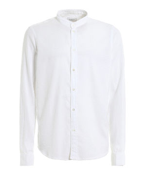 DONDUP: shirts - Mandarin collar cotton shirt