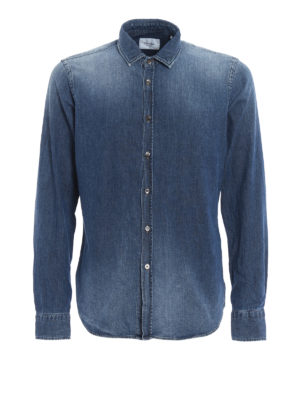 DONDUP: camicie - Camicia in denim di cotone lavaggio medio