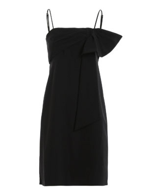 DONDUP: short dresses - Bow detail black mini dress