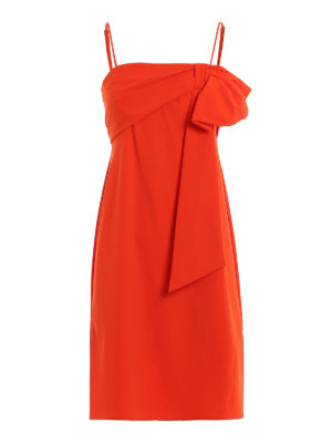 DONDUP: short dresses - Bow detail stretch mini dress