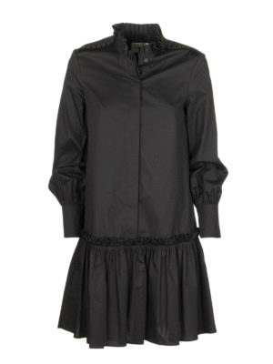 DONDUP: short dresses - Pleated collar dress