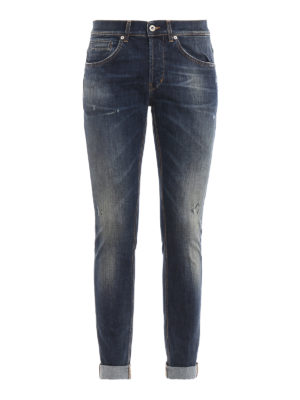DONDUP: jeans skinny - Jeans George skinny con abrasioni
