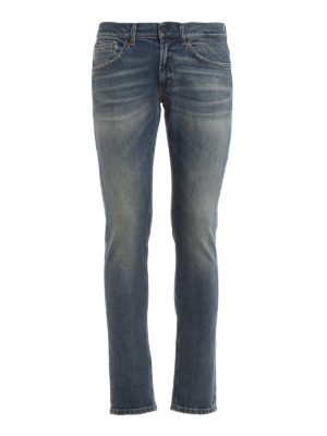 DONDUP: jeans skinny - Jeans George D/Zero in denim slavato