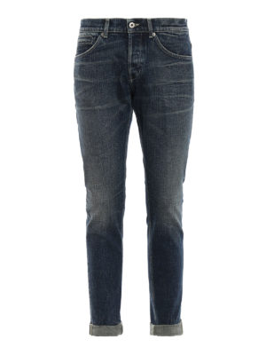 DONDUP: jeans skinny - Jeans George in denim fermo slavato