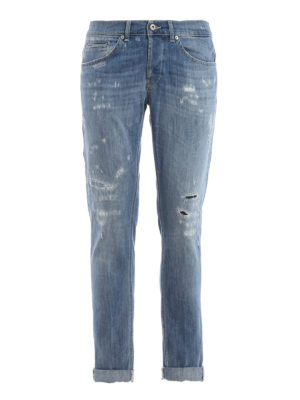 DONDUP: jeans skinny - Jeans George in denim chiaro vintage