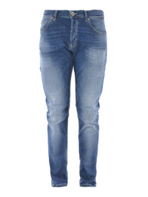 DONDUP: jeans skinny - Jeans Mius in denim stretch consumato