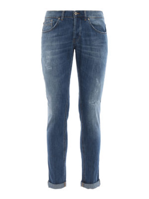 DONDUP: jeans skinny - Jeans skinny Ritchie in denim lavaggio chiaro