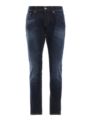 DONDUP: jeans skinny - Jeans cinque tasche Ritchie in denim slavato