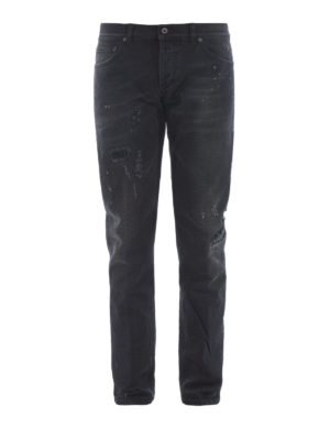 DONDUP: straight leg jeans - Mius ripped jeans