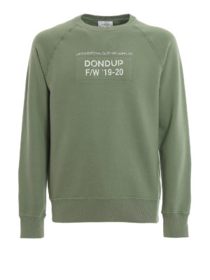 DONDUP: Sweatshirts & Sweaters - Contrasting logo print sweatshirt