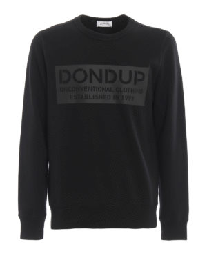 DONDUP: Sweatshirts & Sweaters - Logo print crew neck sweater