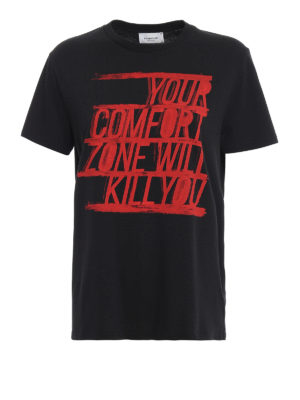 DONDUP: t-shirts - Printed cotton jersey T-shirt