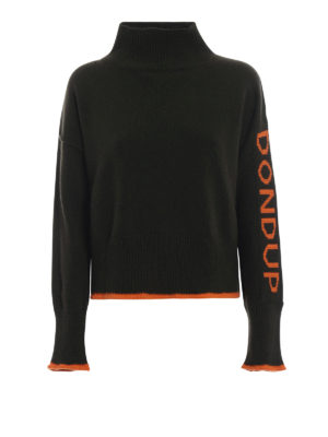 DONDUP: maglia a collo alto e polo - Pull con logo intarsiato sulla manica