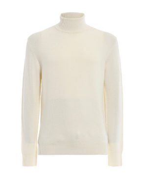 DONDUP: maglia a collo alto e polo - Dolcevita bianca in morbida lana merino