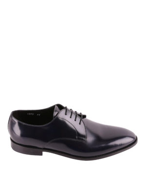 Doucal's: classic shoes - Dark blue tapered toe Derby shoes