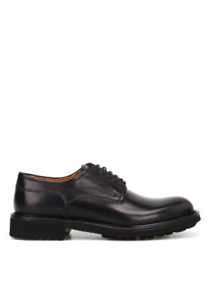 Doucal's: scarpe stringate - Scarpa stringata in pelle spazzolata