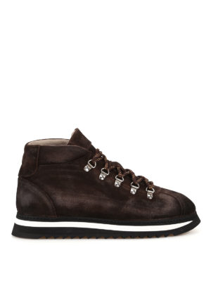 Doucal's: lace-ups shoes - Sharktooth sole suede lace-ups