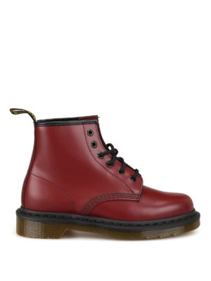 DR. MARTENS: tronchetti - Stivaletti stringati 101.Smooth rossi scuri