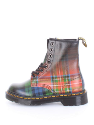 DR. MARTENS: ankle boots - 1460 Tartan leather combat boots
