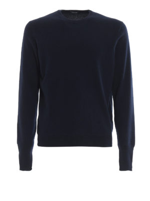 DRUMOHR: maglia collo rotondo - Maglia blu in cashmere