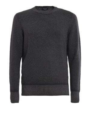 DRUMOHR: maglia collo rotondo - Maglia grigia in lana merino