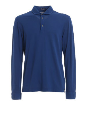 DRUMOHR: polo - Polo in jersey a manica lunga bluette