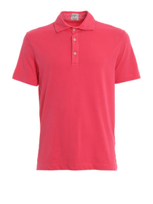 DRUMOHR: polo - Polo in jersey a manica corta color corallo