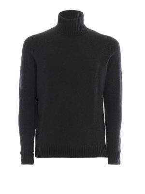 DRUMOHR: maglia a collo alto e polo - Maglia a collo alto grigia in lana merino