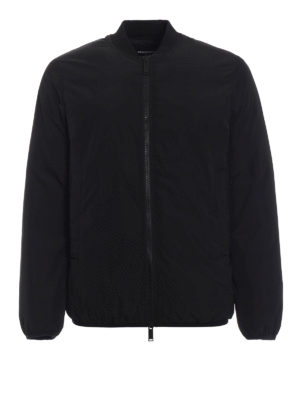 DSQUARED2: giacche bomber - Bomber in nylon con maxi stampa Iconic dietro