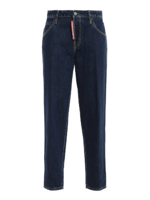 DSQUARED2: Boyfriend - Boyfriend Jeans - Dunkles Jeansblau