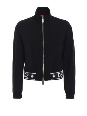 DSQUARED2: giacche casual - Giubbotto con banda firmata sul fondo