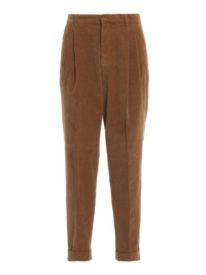 DSQUARED2: casual trousers - Corduroy trousers with darts