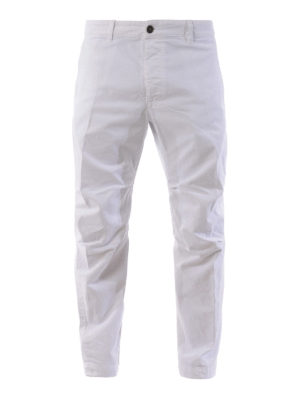 DSQUARED2: casual trousers - Stretch cotton crop trousers