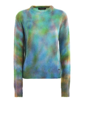 DSQUARED2: maglia collo rotondo - Maglione in mohair e lana