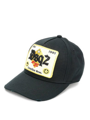 DSQUARED2: cappelli - Cappellino da baseball con patch DSQ2