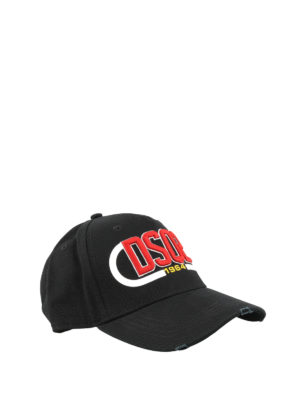 DSQUARED2: cappelli - Cappellino con logo ricamato