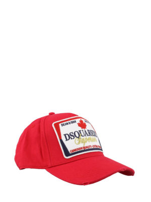 DSQUARED2: cappelli - Cappello da baseball con logo patch