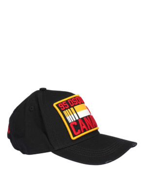 DSQUARED2: hats & caps - Logo patch baseball cap