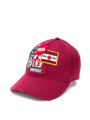 DSQUARED2: hats & caps - Logo patch baseball cap