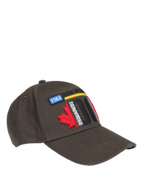 DSQUARED2: hats & caps - Logo print embroidered baseball cap