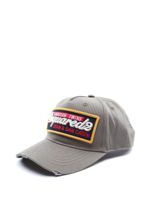 DSQUARED2: hats & caps - Maxi logo patch baseball cap